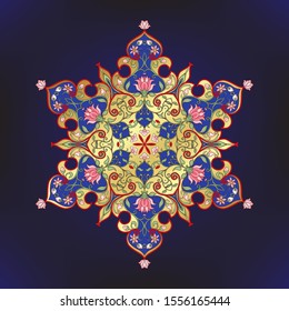 Eastern ethnic motif, traditional muslim ornament. Element for design. Vector illustration