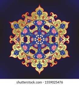 Eastern ethnic motif, traditional muslim ornament. Element for design. Vector illustration