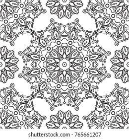 Eastern floral ornament ,  seamless pattern for textiles, wallpapers and other. Vector image.
