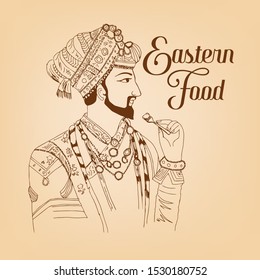 eastern food logo vector illustration