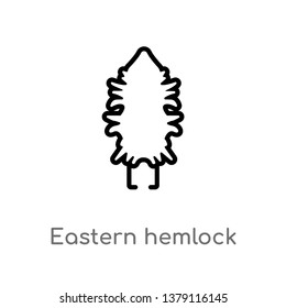 eastern hemlock tree vector line icon. Simple element illustration. eastern hemlock tree outline icon from nature concept. Can be used for web and mobile