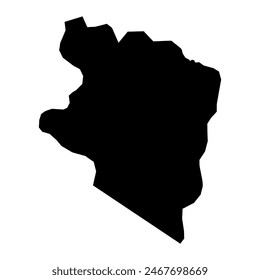 Landkarte der östlichen Hochlandprovinz, Verwaltungsbezirk von Papua-Neu Guinea. Vektorillustration.