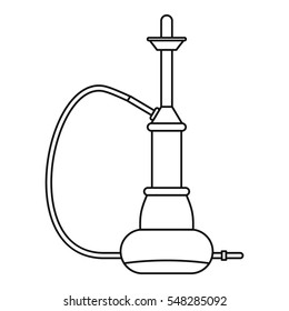 Eastern hookah icon. Outline illustration of eastern hookah vector icon for web
