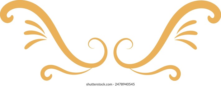 Eastern Islamic Flower Divider Icon. Isolated on White Background. Vector Illustration in Abstract Design.