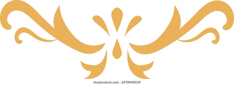 Icono del divisor de flores islámico oriental. Aislado sobre fondo blanco. Ilustración vectorial en Diseño Abstractas.