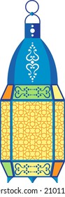 Eastern lamp. Classic arabic decoration for traditional holiday