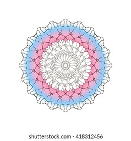 Eastern mandala. Vector illustration on isolated background 