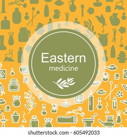 Eastern medicine - poster. EPS 10 Isolated objects