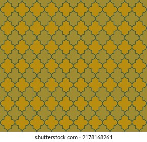 Ost-Mubarak-Mosaik. Marokkanisches Muster ohne Nahtlose. Traditioneller muslimischer Laternenhintergrund. 1001 Nacht Arabesque. Ramadan Kareem Noble Motif. Moschee Window Pattern. Elegantes marokkanisches, nahtloses Muster.