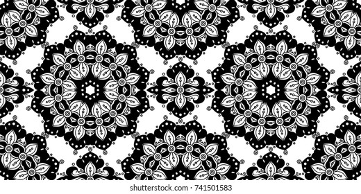 Eastern  ornament ,  seamless pattern for textiles, wallpapers and other. Vector image.