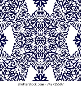 Eastern  ornament ,  seamless pattern for textiles, wallpapers and other. Vector image.