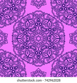 Eastern  ornament ,  seamless pattern for textiles, wallpapers and other. Vector image.