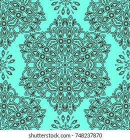 Eastern  ornament ,  seamless pattern for textiles, wallpapers and other. Vector image.