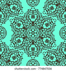 Eastern  ornament ,  seamless pattern for textiles, wallpapers and other. Vector image.
