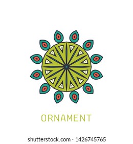 Eastern ornament vector symbol and illustration