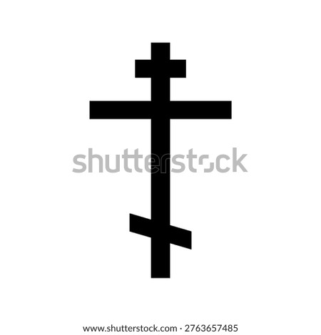 Eastern Orthodox cross. Orthodoxy vector
