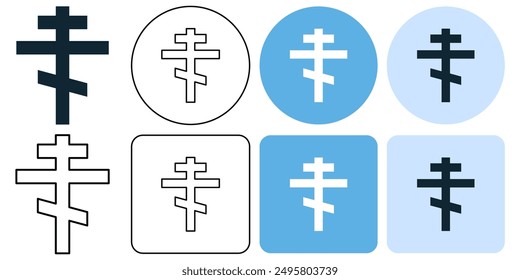 eastern orthodox icon symbol stroke line and glyph