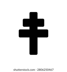 Eastern Orthodoxy. Outlined stroke vector icon with black-filled details.