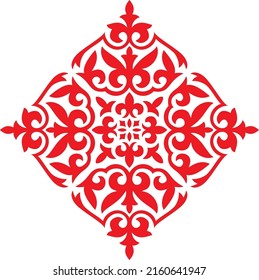 Eastern pattern. Isolated vector illustration in patch style. Great design for embroidery, sticker or pin.
