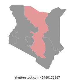 Eastern Province map, administrative division of Kenya. Vector illustration.