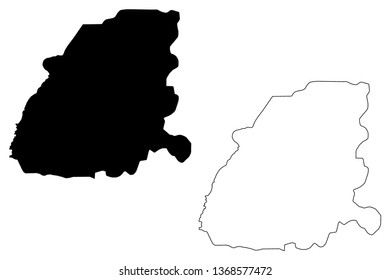 Eastern Region (Administrative divisions of Ghana, Republic of Ghana) map vector illustration, scribble sketch Eastern map