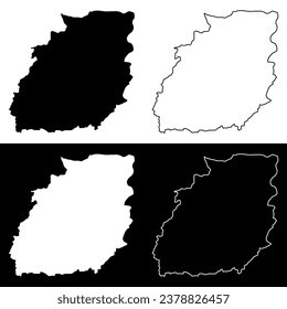 Eastern region map, administrative division of Ghana. Vector illustration.
