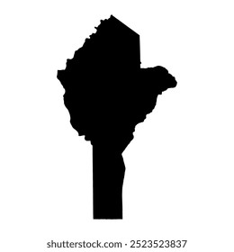 Karte der östlichen Region, Verwaltungsbezirk von Uganda. Vektorgrafik.