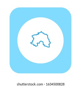 Eastern region map in northern Macedonia country