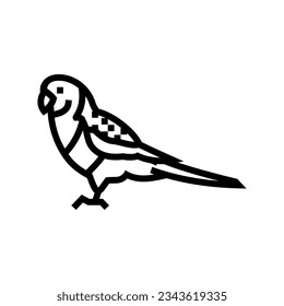 eastern rosella parrot bird line icon vector. eastern rosella parrot bird sign. isolated contour symbol black illustration