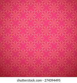 Eastern seamless pattern. Vector illustration for holiday design. Endless texture can be used for printing onto fabric and paper or scrap booking. Abstract retro line ornament.