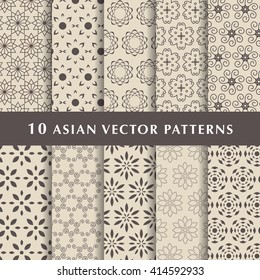 Eastern style and arabic luxury vector patterns pack
