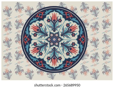 Eastern style round shape ornament
