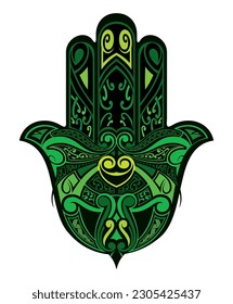The eastern theme -hamsa. Vector illustration.