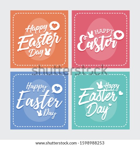 Easter's Day, Hand Writting, Calligraphy, Colourful, Headline, Headtext, Happy Easter