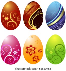 Easter`s eggs  isolated on white background (vector)