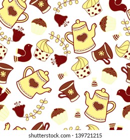 ea,sweets seamless doodle pattern. Copy that square to the side and you'll get seamlessly tiling pattern which gives the resulting image the ability to be repeated or tiled without visible seams.