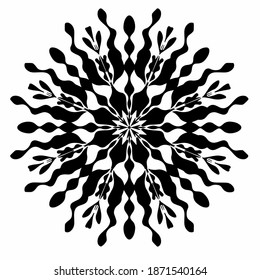 Easy abstract mandala. Flower Ornamental Illustration. Great for different greeting cards, invitations, backgrounds, prints. Digital drawing. Floral. Flower. Oriental. 