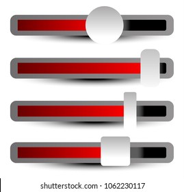 Easy to adjust faders, adjusters, sliders with different levels