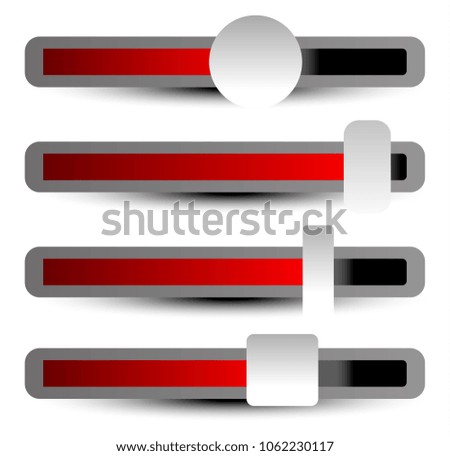 Easy to adjust faders, adjusters, sliders with different levels