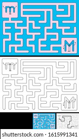 Easy alphabet maze kids