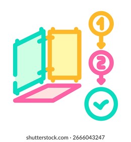 easy assembly cor ícone vetor. sinal de montagem fácil. ilustração de símbolo isolado