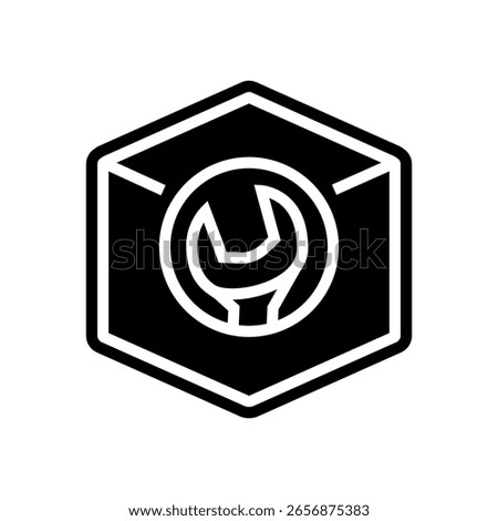 easy assembly glyph icon vector. easy assembly sign. isolated symbol illustration
