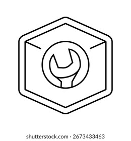 easy assembly line icon vector. easy assembly sign. isolated contour symbol black illustration