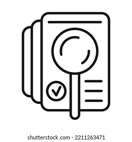 easy assessment icon in linear style