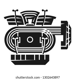 Easy athletic stadium icon. Simple illustration of easy athletic stadium vector icon for web design isolated on white background