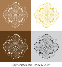 Easy, beautiful, coloring vector, eps, ethnic mandala, circle design, stock illustration, mandala template design free download for your company.