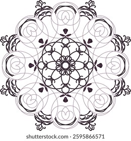 easy and beautiful mandala design for coloring book, mandala art for henna and tattoo design 
See less