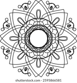 easy and beautiful mandala design for coloring book, mandala art for henna and tattoo design 
See less