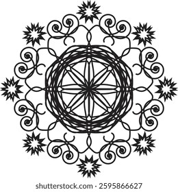 easy and beautiful mandala design for coloring book, mandala art for henna and tattoo design 
See less