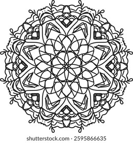 easy and beautiful mandala design for coloring book, mandala art for henna and tattoo design 
See less